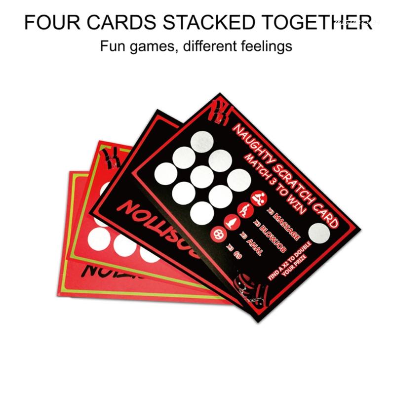 4 Pieces Adult Lottery Scratchcard Rude Sex Scratch Card Sex Position Scratch Tickets Kamasutra Sex Game Toys for Couple new