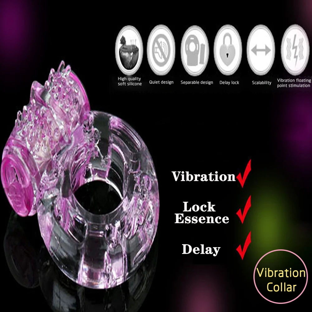 Men Vibrator Ring for Penis Cock Extender Ring Delay Ejaculation Sex Man Toys Couple Sexy Toy Penis Ring Stimulate Vibration