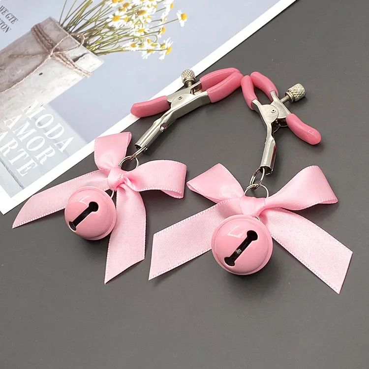 4 Colors Sexy Bow Adjustable Nipple Clamp Breast Bdsm Small Bell Adult Fetish Flirting Teasing Sex Toys For Couples 4 Colors Sexy Bow Adjustable Nipple Clamp Breast Bdsm Small Bell Adult Fetish Flirting Teasing Sex Toys For Couples