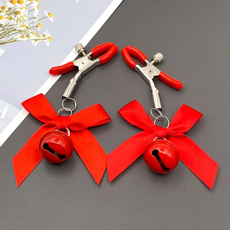 4 Colors Sexy Bow Adjustable Nipple Clamp Breast Bdsm Small Bell Adult Fetish Flirting Teasing Sex Toys For Couples 4 Colors Sexy Bow Adjustable Nipple Clamp Breast Bdsm Small Bell Adult Fetish Flirting Teasing Sex Toys For Couples