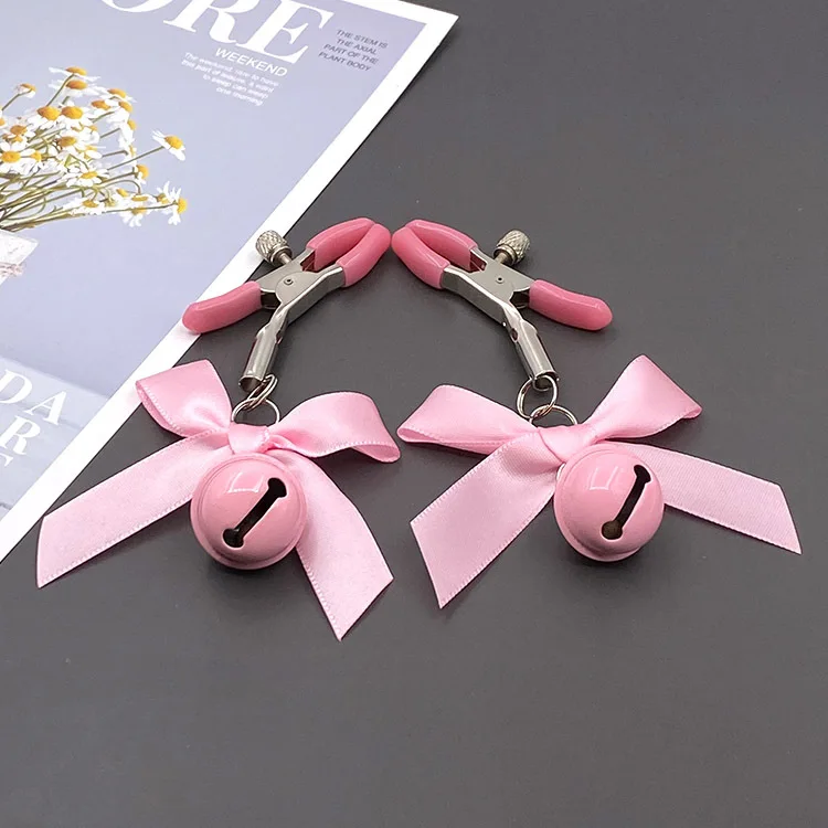 4 Colors Sexy Bow Adjustable Nipple Clamp Breast Bdsm Small Bell Adult Fetish Flirting Teasing Sex Toys For Couples 4 Colors Sexy Bow Adjustable Nipple Clamp Breast Bdsm Small Bell Adult Fetish Flirting Teasing Sex Toys For Couples