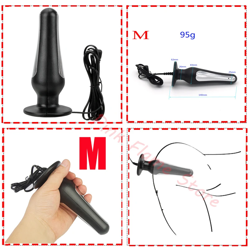 Charging Electric Shock Host Electrical stimulation Anal Plug Peni Ring Urethra Plug Nipple Clips Vaginas Masturbation Sex Toys