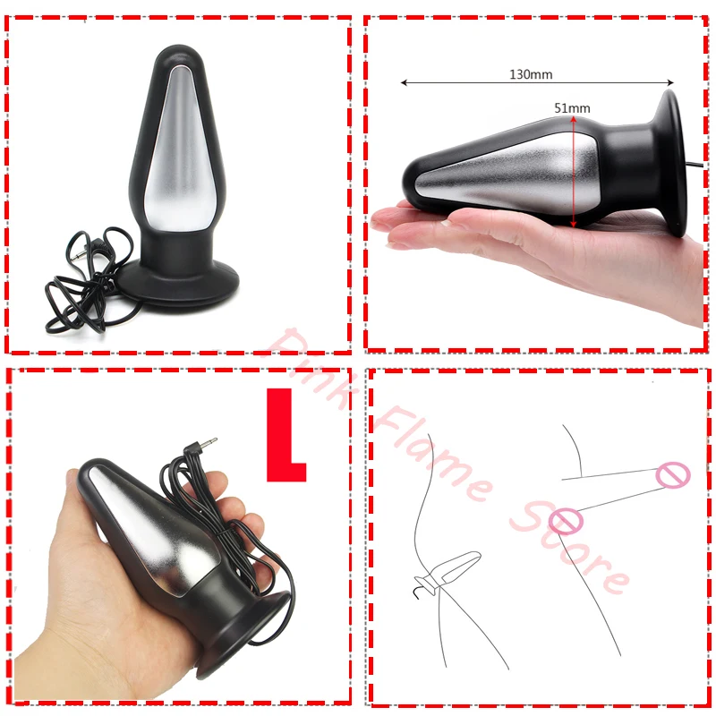 Charging Electric Shock Host Electrical stimulation Anal Plug Peni Ring Urethra Plug Nipple Clips Vaginas Masturbation Sex Toys