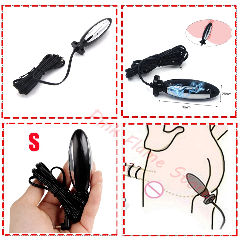 Charging Electric Shock Host Electrical stimulation Anal Plug Peni Ring Urethra Plug Nipple Clips Vaginas Masturbation Sex Toys