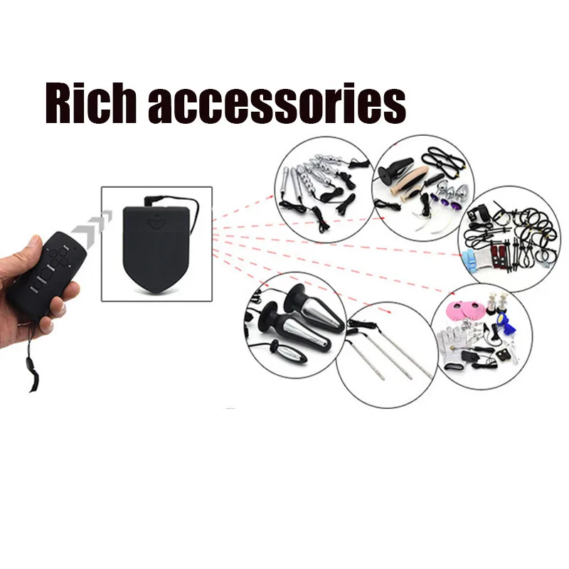 Charging Electric Shock Host Electrical stimulation Anal Plug Peni Ring Urethra Plug Nipple Clips Vaginas Masturbation Sex Toys