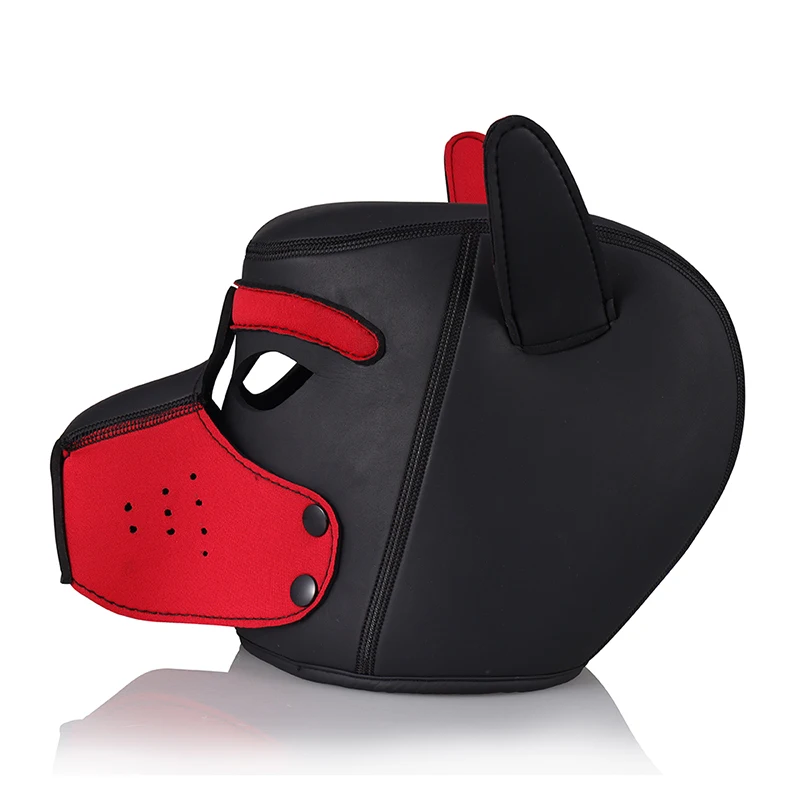 Party Masks Pup Puppy Play Dog Hood Sexy Neck Collar BDSM Bondage Kit Cosplay Full Head Ears Halloween Mask Sex Toy For Couples