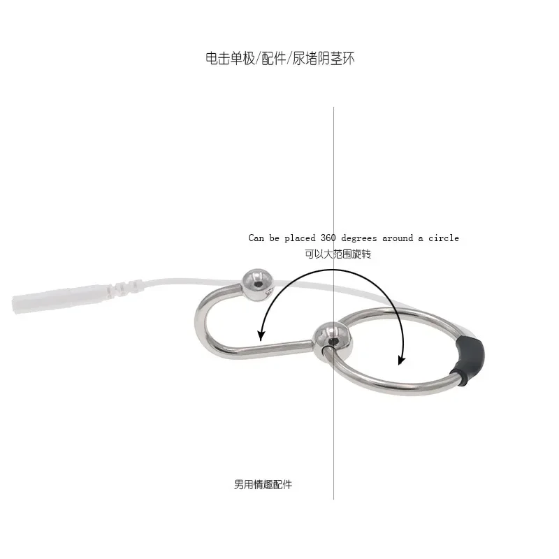 Penis Plug Therapy Massager Penis Rings Health Electric Shock Cock Rings Urethral Dilator Medical Themed Tool Sex Toys For Men