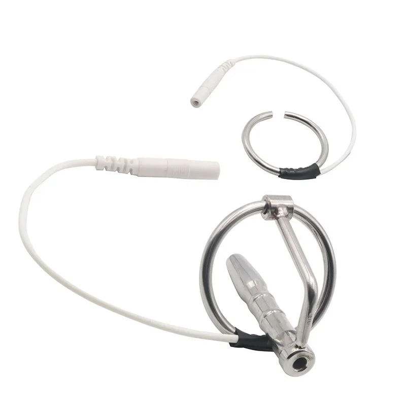 Penis Plug Therapy Massager Penis Rings Health Electric Shock Cock Rings Urethral Dilator Medical Themed Tool Sex Toys For Men