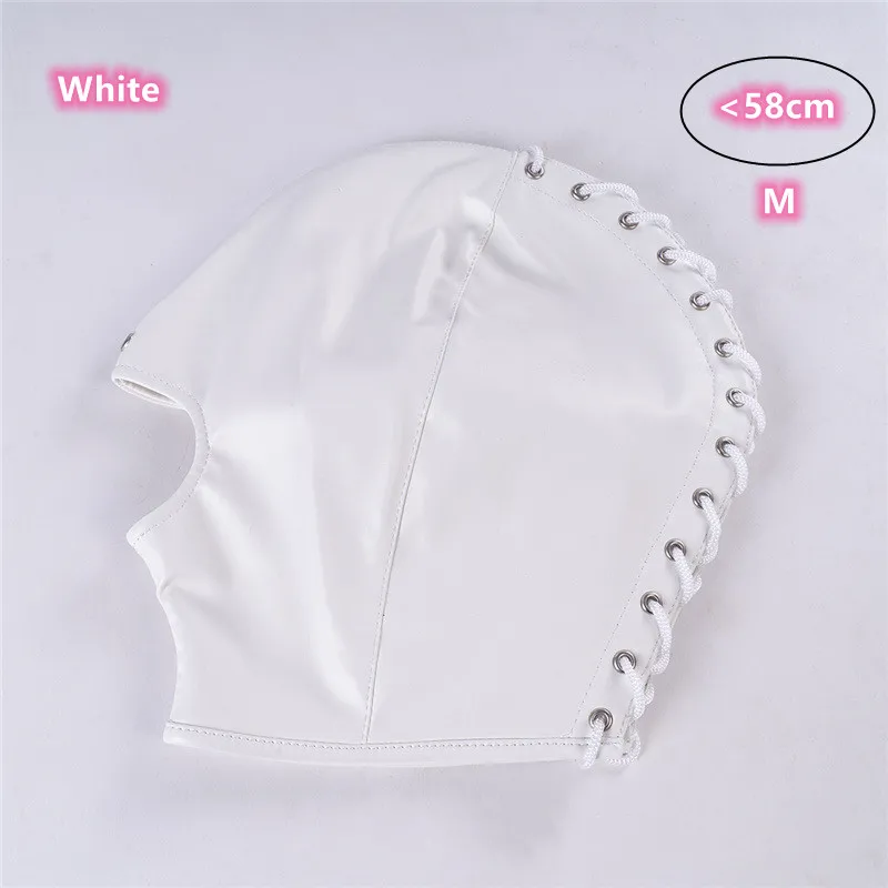 Open Mouth Slave Sex Party Mask for Women Men SM Leather Hood Blindfold Head Harness Mask Bdsm Bondage Fetish Erotic Tool Adult