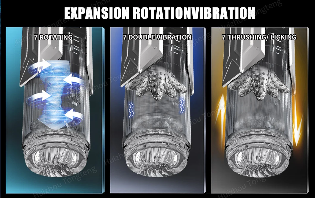 IPX7 LED Automatic Male Masturbator Cup 7 Sucking Rotating Licking Thusting Modes Pocket Pussy Stroker Blowjob Sex Toys For Men