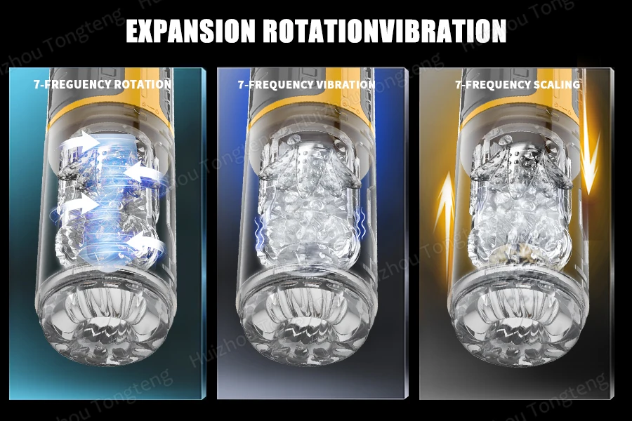 IPX7 LED Automatic Male Masturbator Cup 7 Sucking Rotating Licking Thusting Modes Pocket Pussy Stroker Blowjob Sex Toys For Men