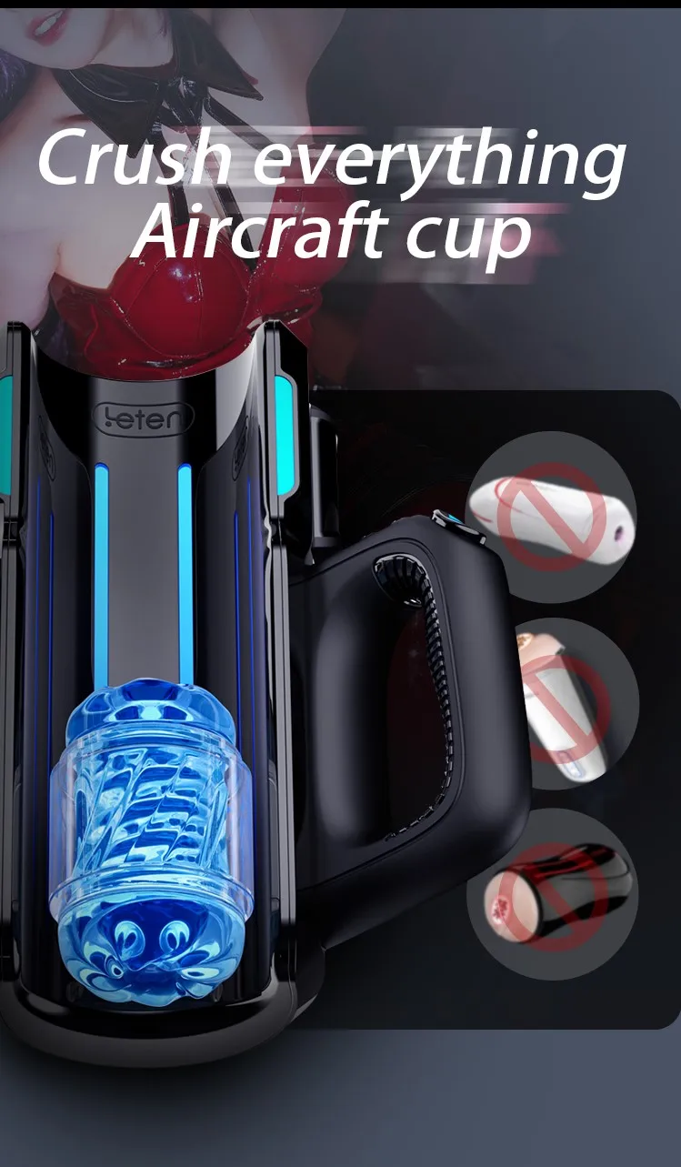Leten THRUSTING-PRO Thrusting High Speed Male Masturbator Machine Automatic Telescopic Vagina Masturbation Cup Sex Toy For Men