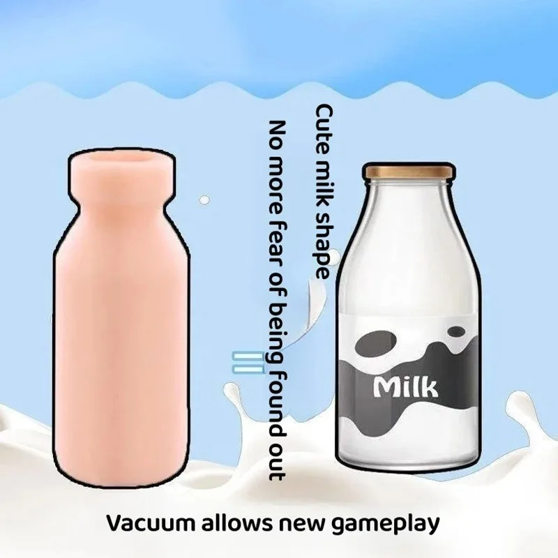 New Milk Bottle Male Masturbator for Men Manual masturbation Pussy Masturbation Cup Real Vaginal Suction Onahole Anime Toys