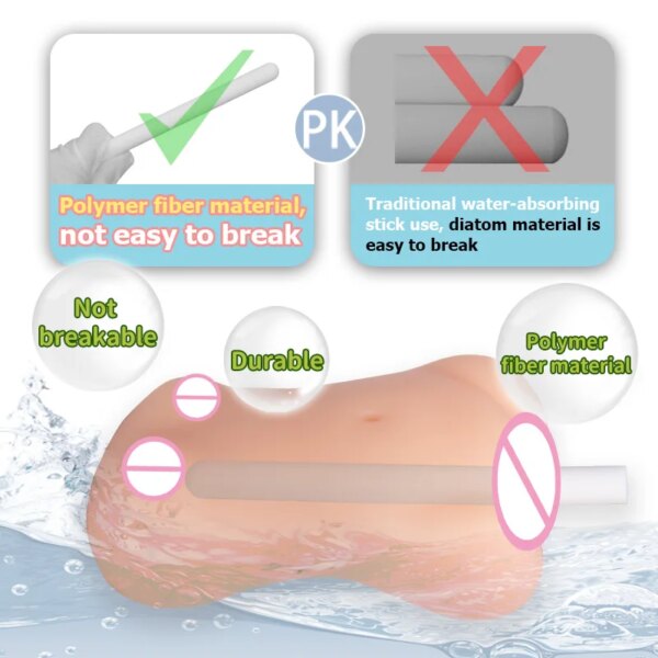 Adult Erotic Silicone Sex Toy Dehumidification Water Absorption Masturbation Soft Stick Clean Hygiene Reusable Drying Stick
