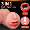3 in 1 Artificial Vagina Male Masturbator Cup Realistic Vaginal Real Oral Vagina Anal Silicone Ass Sex Toys for Men Masturbation