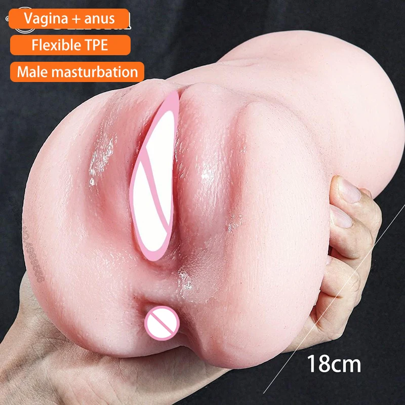 Artiflcial Vagina Pocket Pusyy Fake Vagina¨sex Toy Male Masturbator Man Adult Supplies Dual Channel Real Pussy Men Soft Silicone