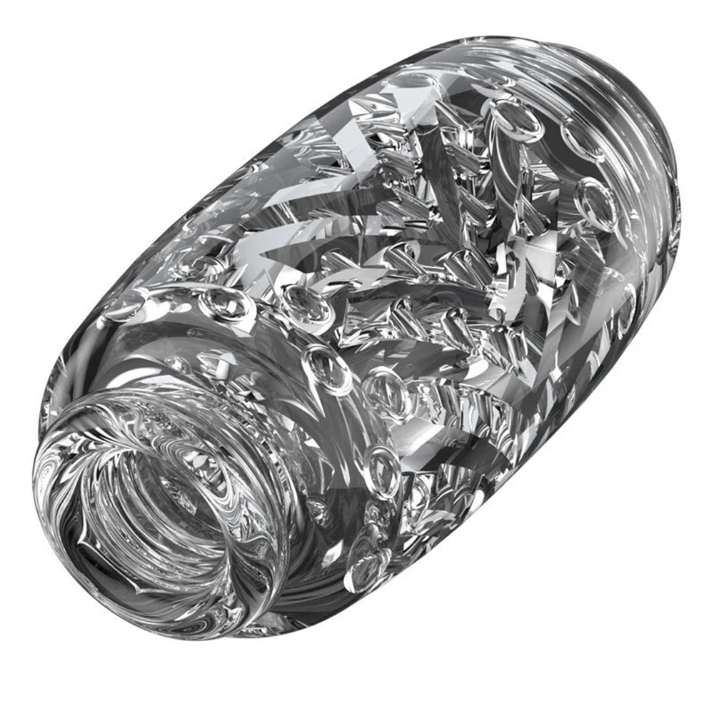 Soft Clear Pocket Pussy Penis Sleeve Crystal Vacuum Male Masturbators Pleasent Aircraft Cup Masturbation Device Adult Sex Toys