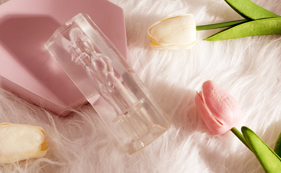 HESEKS Transparent Crystal Male Masturbator Realistic Pocket Pussy Sleeve Blowjob Soft Stretchy Stroker Sex Toys for Men