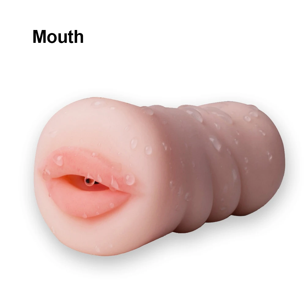 Silicone Aircraft Cup Realistic Deep Throat Male Masturbator Cup Artificial Vagina Mouth Anal Oral Sex Erotic Toy Sex Toys Men