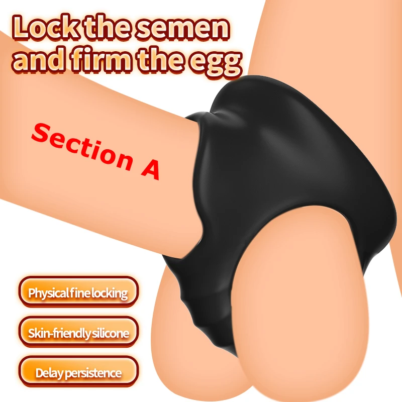 Silicone 4 Holes Penis Ring SM Testicle Bondage Ball Stretcher Cock Cage Semen Lock Dick Enlarger Male Masturbation Sex Supplies