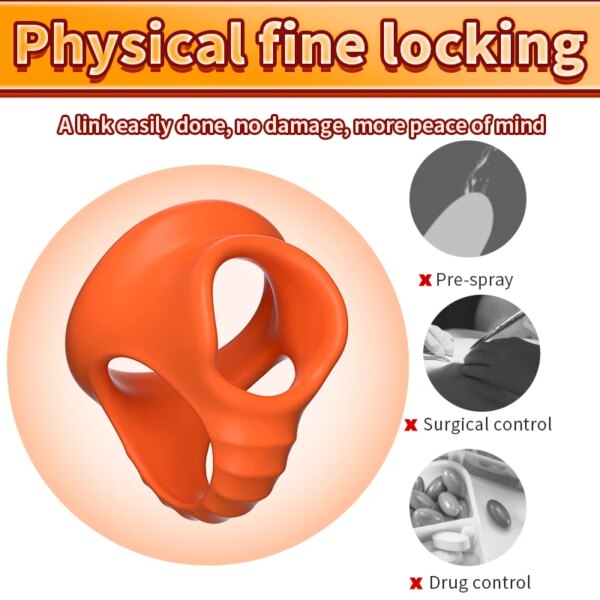 Silicone 4 Holes Penis Ring SM Testicle Bondage Ball Stretcher Cock Cage Semen Lock Dick Enlarger Male Masturbation Sex Supplies