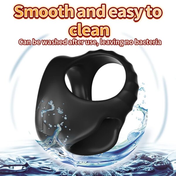 Silicone 4 Holes Penis Ring SM Testicle Bondage Ball Stretcher Cock Cage Semen Lock Dick Enlarger Male Masturbation Sex Supplies