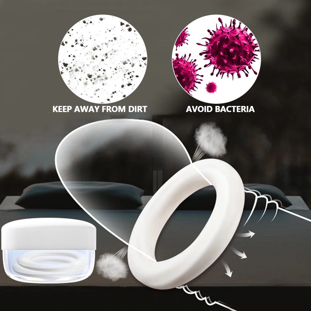 2Pcs Silicone Male Foreskin Corrector Resistance Ring Delay Ejaculation Penis Rings Sex Toys for Men Daily/Night Cock Ring