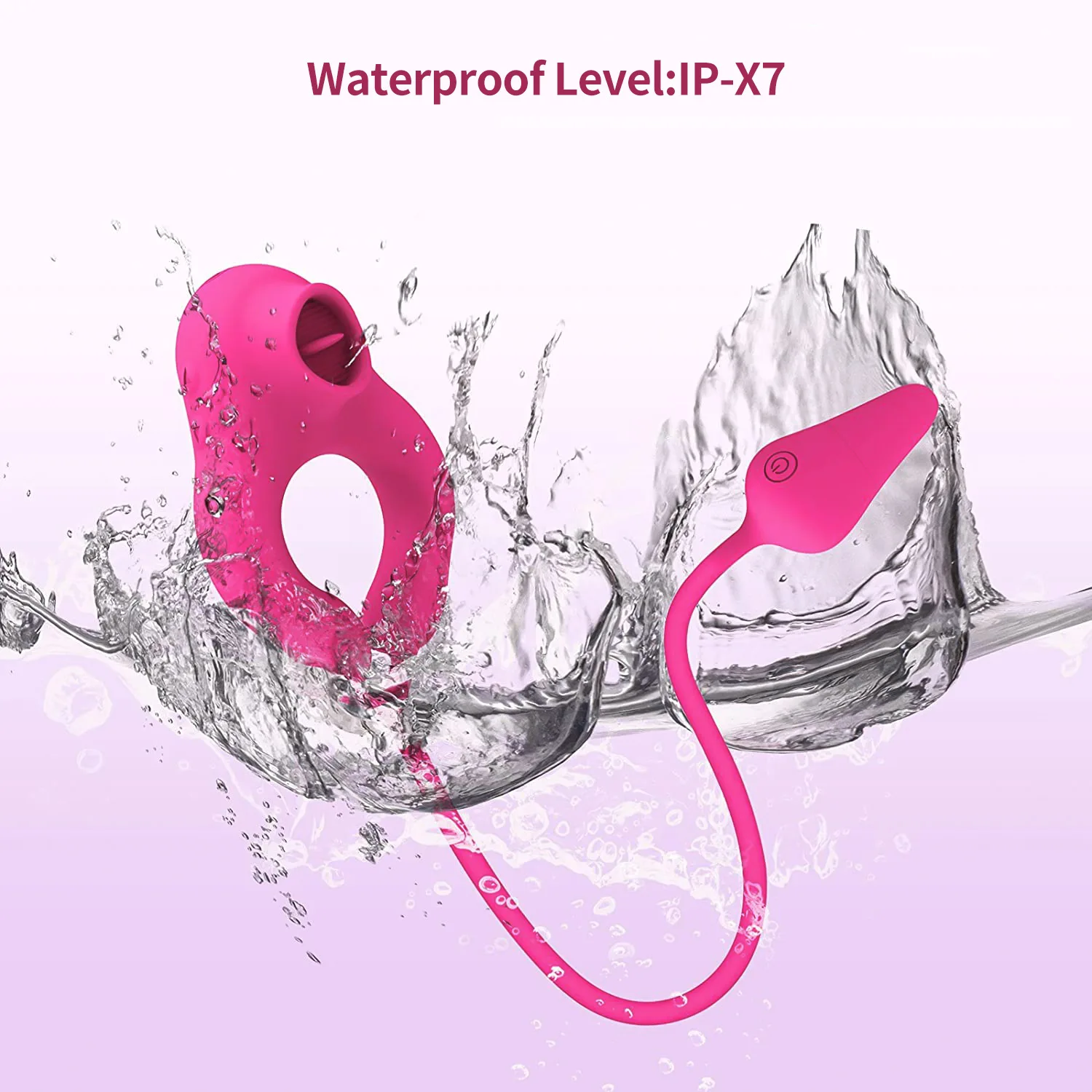 Delayed Ejaculation Vibrating Cock Ring Soft Material Sucking Licking Clit Stimulator Scrotum Penis Massager Sex Toys for Couple