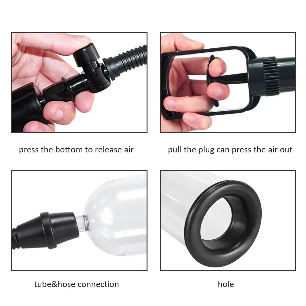Male Penis Pump Manual Penis Enlarger Enhancement Erection SexToys For Man Vacuum Pump Big Dick Trainer Male Lasting Masturbator