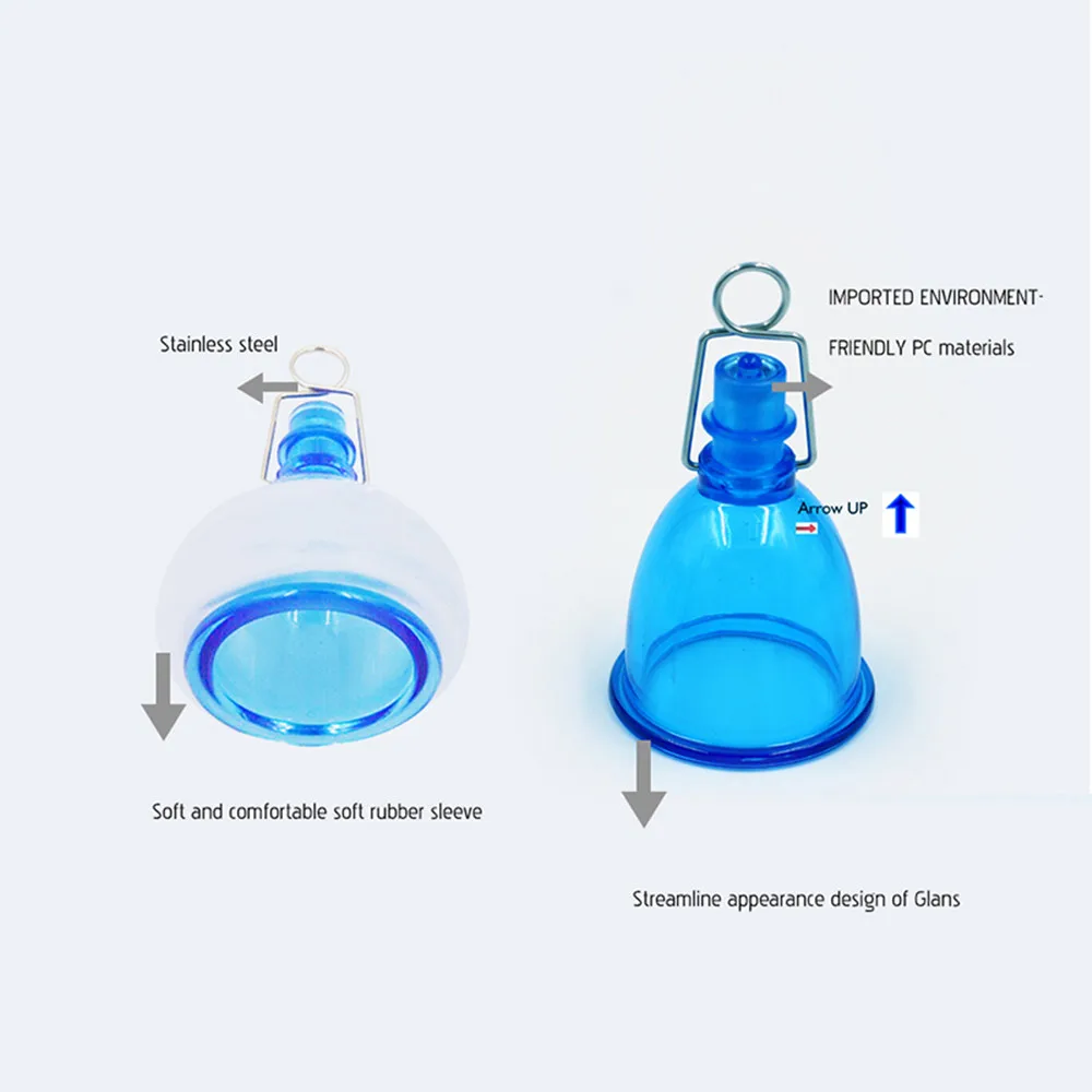 SM Penis Sleeve Extender Enlargement Silicone Glans Protector Cap Replacement Penis Pump Stretcher Clamping Accessories Sex Toys