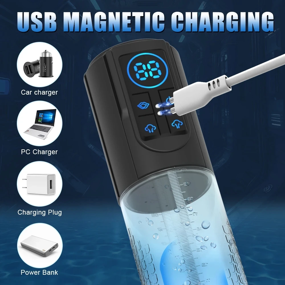 IPX7 Waterproof Electric Penis Pump Sex Toy for Men Masturbator Adult Male Penis Enlargement Vacuum Pump Penile Enhancer Exerci IPX7 Waterproof Electric Penis Pump Sex Toy for Men Masturbator Adult Male Penis Enlargement Vacuum Pump Penile Enhancer Exerci