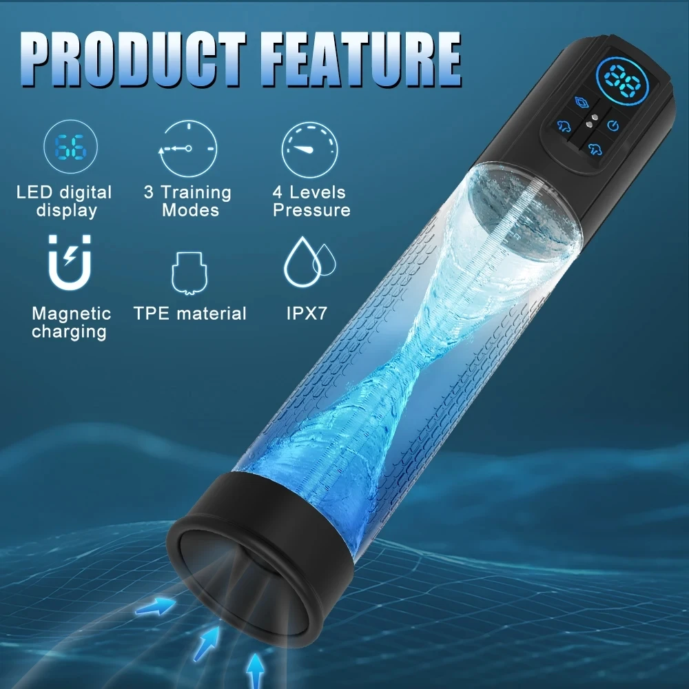 IPX7 Waterproof Electric Penis Pump Sex Toy for Men Masturbator Adult Male Penis Enlargement Vacuum Pump Penile Enhancer Exerci IPX7 Waterproof Electric Penis Pump Sex Toy for Men Masturbator Adult Male Penis Enlargement Vacuum Pump Penile Enhancer Exerci