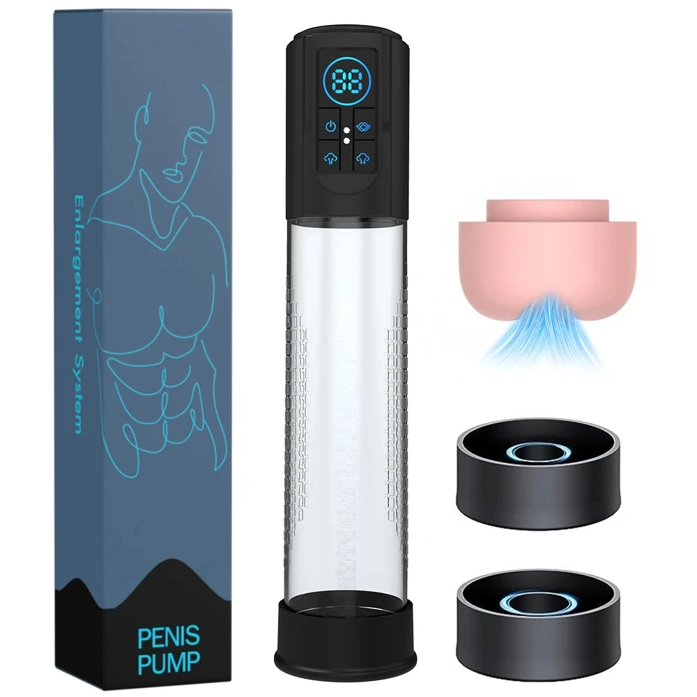 IPX7 Waterproof Electric Penis Pump Sex Toy for Men Masturbator Adult Male Penis Enlargement Vacuum Pump Penile Enhancer Exerci IPX7 Waterproof Electric Penis Pump Sex Toy for Men Masturbator Adult Male Penis Enlargement Vacuum Pump Penile Enhancer Exerci