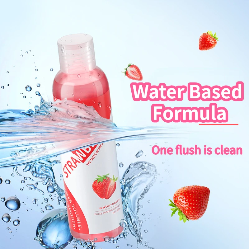 200ML Fruity Flavor Lubricant Water Based Lubricant Gel for Adults Anal Vagina Sex Couple Lube Licking Lubricating Oil Oral Sex