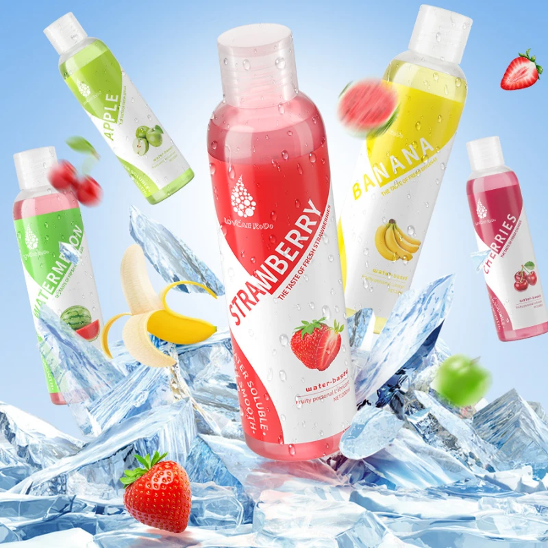 200ML Fruity Flavor Lubricant Water Based Lubricant Gel for Adults Anal Vagina Sex Couple Lube Licking Lubricating Oil Oral Sex