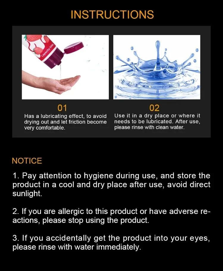 2 Pcs Body Lubricants Fruit-flavored Water-soluble Body Lubricant Oral Fruity Essential Oil Adult Products For Couple
