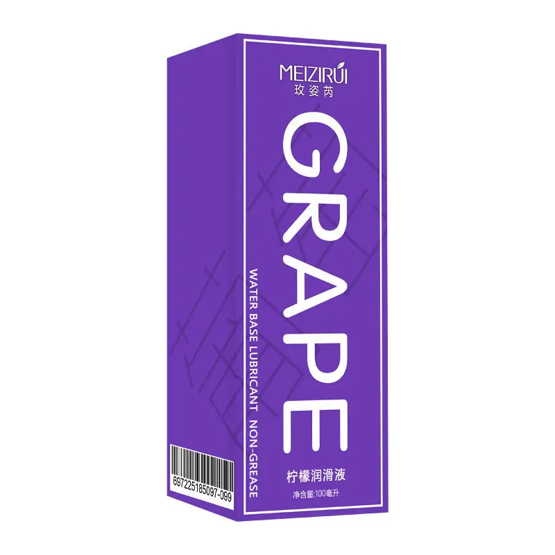 Delicious And Lickable Grape Flavored Lubricant, Water-soluble Lubrication Easy To Clean Gay Anus Female Vaginal Orgasm Unisex