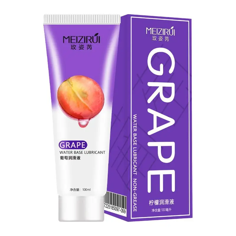 Delicious And Lickable Grape Flavored Lubricant, Water-soluble Lubrication Easy To Clean Gay Anus Female Vaginal Orgasm Unisex