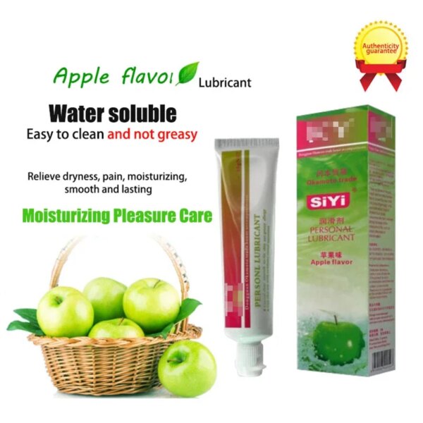 1 PCS 50ML Peach/Strawberry/Apple/Cherry/Lychee Edible Flavor Water Based Lubricant Sex Anal Oral Gel Sex Lube for Couple Adult