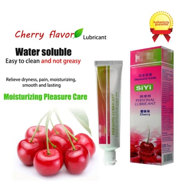 1 PCS 50ML Peach/Strawberry/Apple/Cherry/Lychee Edible Flavor Water Based Lubricant Sex Anal Oral Gel Sex Lube for Couple Adult