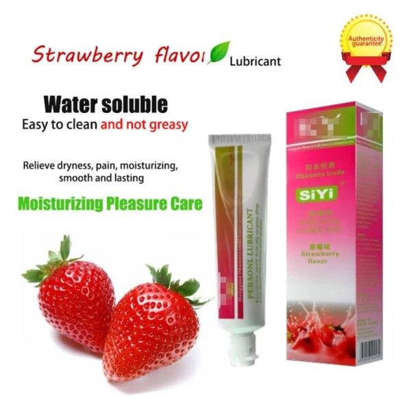 1 PCS 50ML Peach/Strawberry/Apple/Cherry/Lychee Edible Flavor Water Based Lubricant Sex Anal Oral Gel Sex Lube for Couple Adult