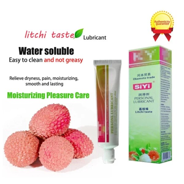 1 PCS 50ML Peach/Strawberry/Apple/Cherry/Lychee Edible Flavor Water Based Lubricant Sex Anal Oral Gel Sex Lube for Couple Adult