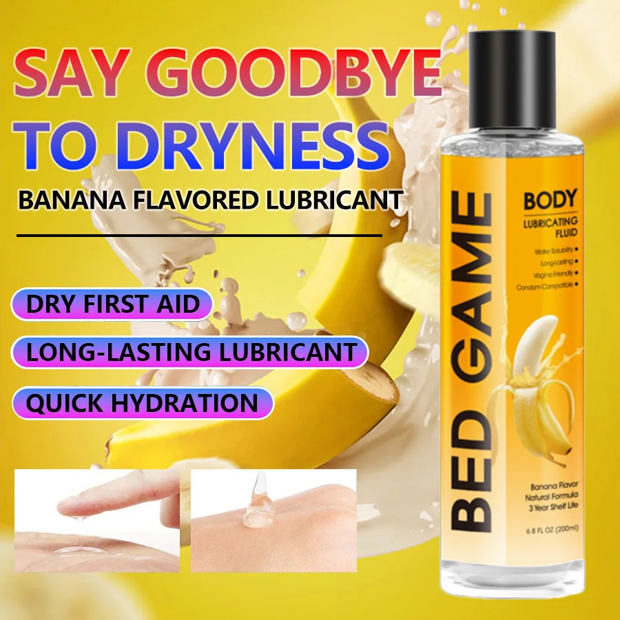 Intimate banana Flavor Lubricant Pleasure Body Erotic Oil Lubricant Adult Sex Supplies flirting for couples 200ml Intimate banana Flavor Lubricant Pleasure Body Erotic Oil Lubricant Adult Sex Supplies flirting for couples 200ml