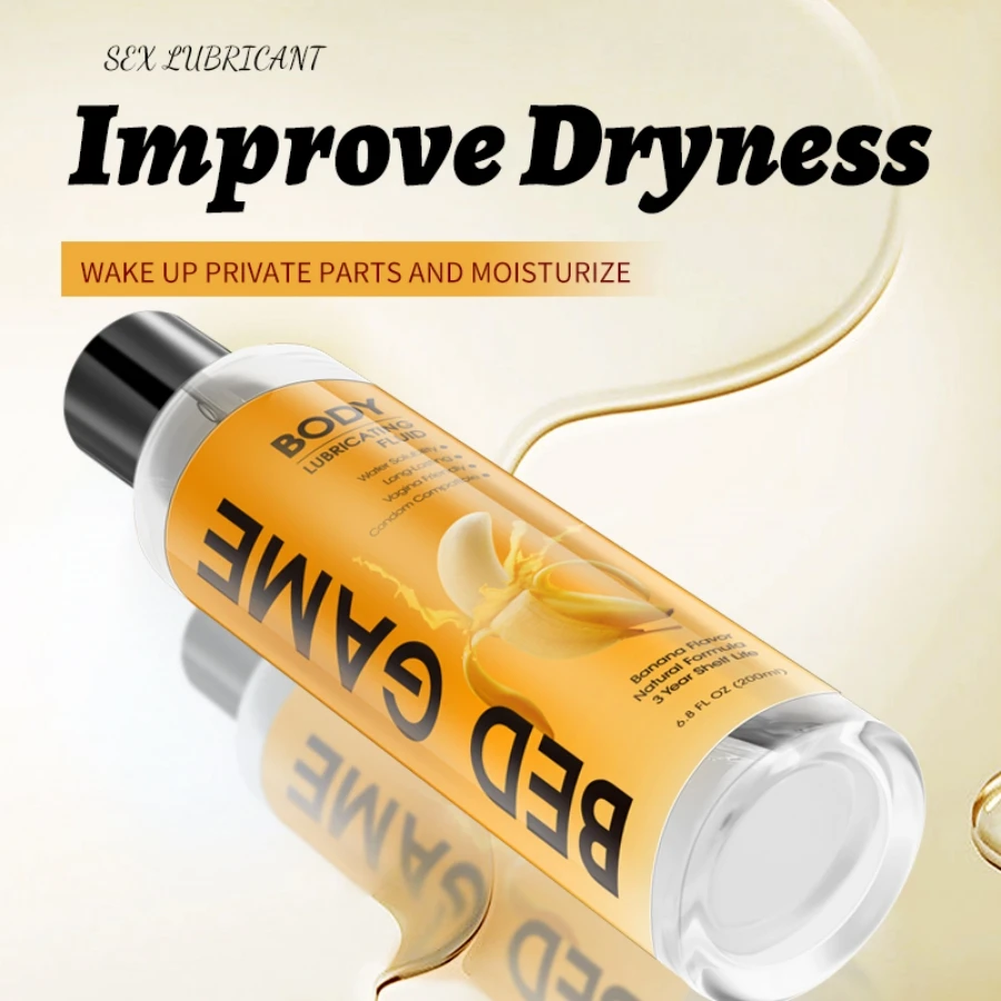 Intimate banana Flavor Lubricant Pleasure Body Erotic Oil Lubricant Adult Sex Supplies flirting for couples 200ml Intimate banana Flavor Lubricant Pleasure Body Erotic Oil Lubricant Adult Sex Supplies flirting for couples 200ml