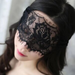 Exotic Women Black Hollow Lace Transparent Eye Masks White Cutout Patch Blindfolds Apparel Style Bandage Strap Sexy Eye Covers
