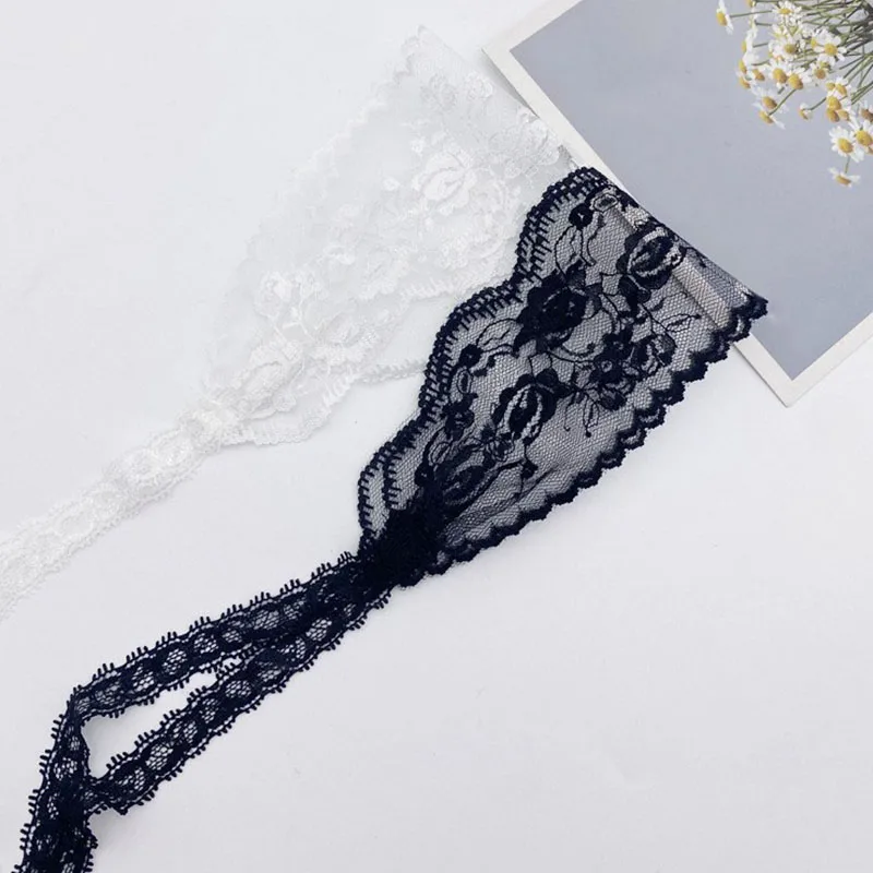 Exotic Women Black Hollow Lace Transparent Eye Masks White Cutout Patch Blindfolds Apparel Style Bandage Strap Sexy Eye Covers