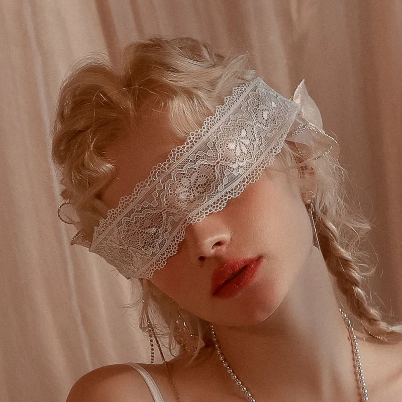 Ladies Sexy Lace Eye Mask Black White Hollow Out Adjustable See-Through Blindfolds Party Club Masquerade Masks Accessories Ladies Sexy Lace Eye Mask Black White Hollow Out Adjustable See-Through Blindfolds Party Club Masquerade Masks Accessories