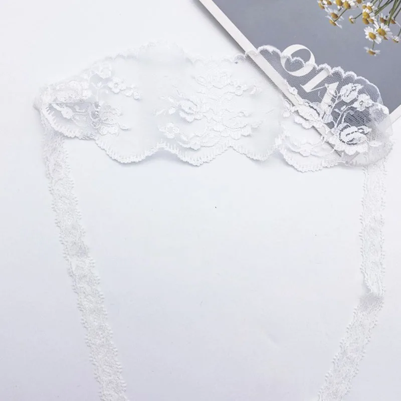 1pcs Lace Eye Mask For Women White Black Hollow-out Patch Blindfolds Adjustable Cosplay Prom Party Props Masks Game Mask