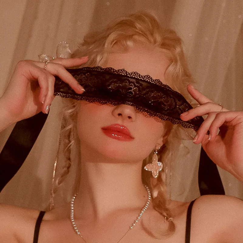 See-Through Eye Mask Nightwear Adjustable Blindfold Cover Women's Lace Hollow-Out Sexy Lingerie See-Through Eye Mask Nightwear Adjustable Blindfold Cover Women's Lace Hollow-Out Sexy Lingerie