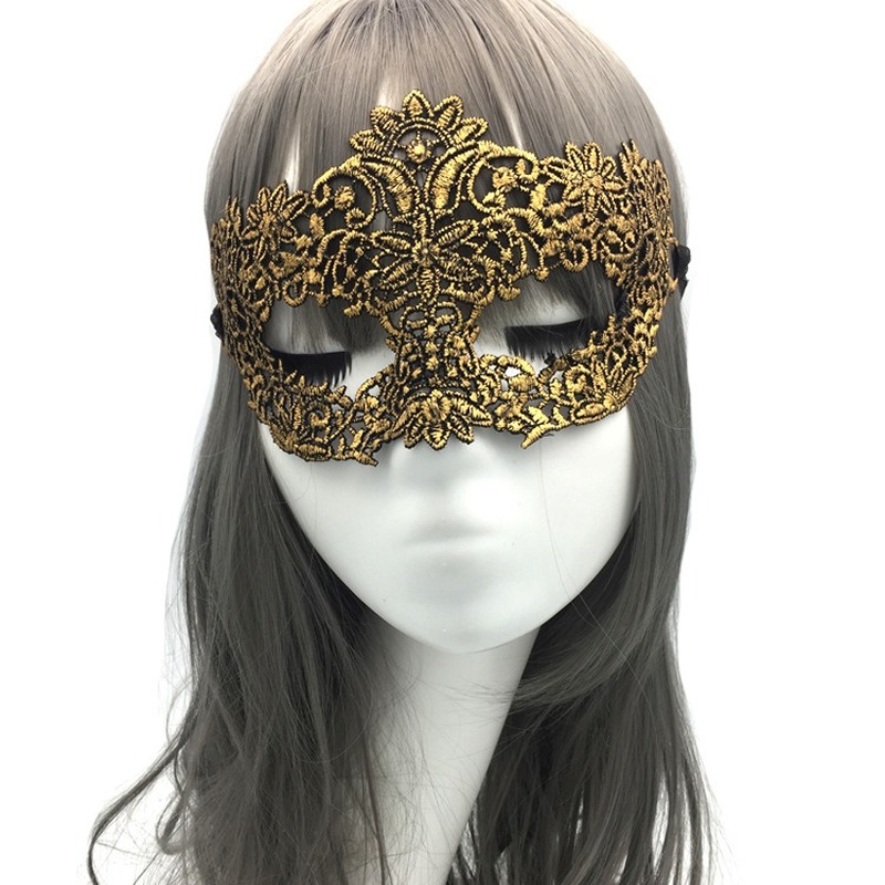 Women Sexy Hollow Lace Masquerade Bronzing Face Mask Princess Party Cosplay Prom Props Costume Nightclub Queen Eye Mask Exotic Women Sexy Hollow Lace Masquerade Bronzing Face Mask Princess Party Cosplay Prom Props Costume Nightclub Queen Eye Mask Exotic